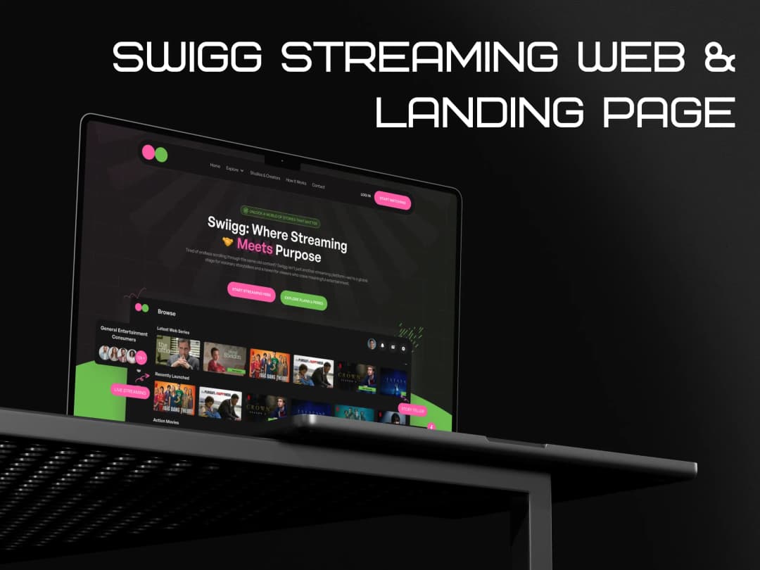 Swigg – Streaming Web & Landing Page